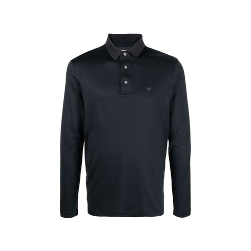 EMPORIO ARMANI Polo Polo Uomo in cotone e lyocell Blu A24 - EMPORIO ARMANI8N1F971JUVZ - 0920 - M - Francavilla Moda